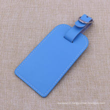 High Quality Genunine Leather Luggage Tags with Blue
